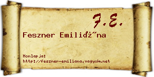 Feszner Emiliána névjegykártya