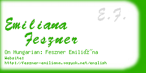 emiliana feszner business card